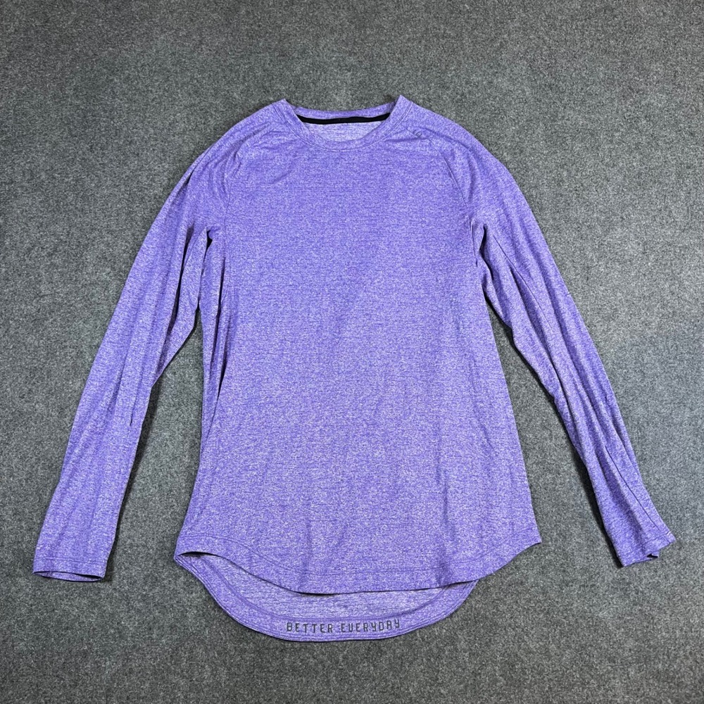 Lululemon Better Everyday Long Sleeve Shirt Purple Space Dye Heathered Top Small